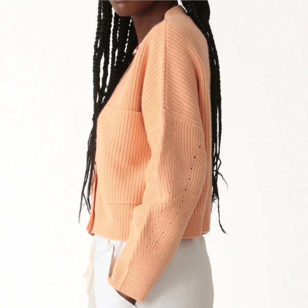 Electric & Rose NEW Cora Cardigan Sweater Orange Melon Color Womens Sz Small NWT - Picture 12 of 14